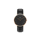 Daniel Wellington Analoguhr Unisex Classic Sheffield Roségoldfarben Schwarz DW00100127