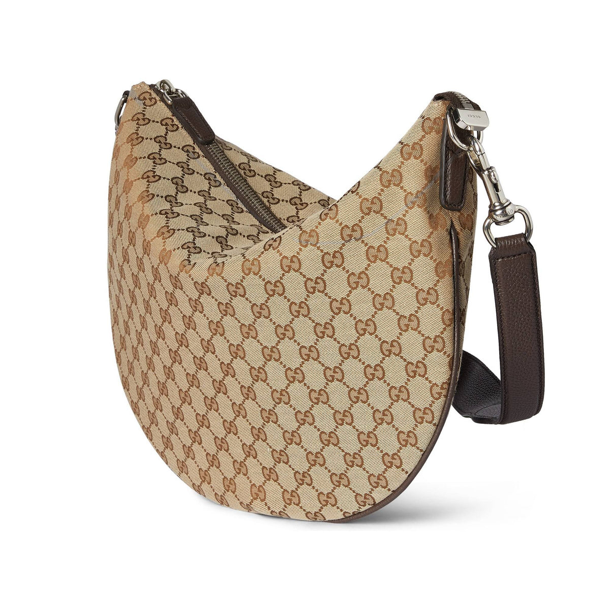 Gucci Schultertasche Herren Gucci B Medium Shoulder Bag Beige Braun 817420FAD8Q9760