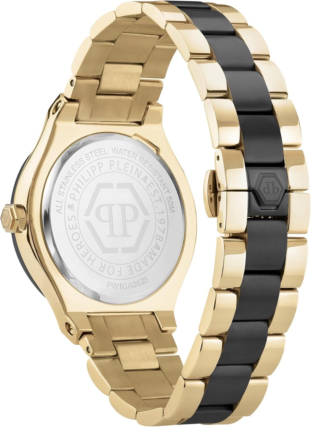 Philipp Plein Armbanduhr Unisex Underdog Multi Schwarz Gold PW1GA0626