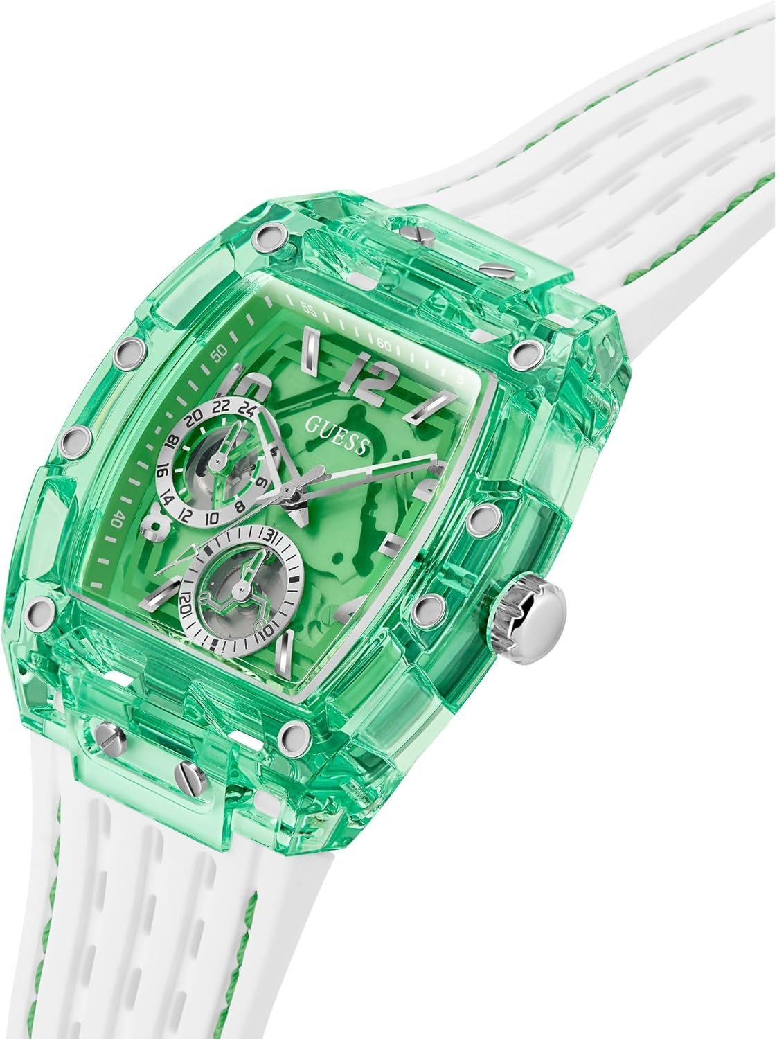 Guess Multifunktionsuhr Herren PHOENIX Grün/Weiß GW0499G10