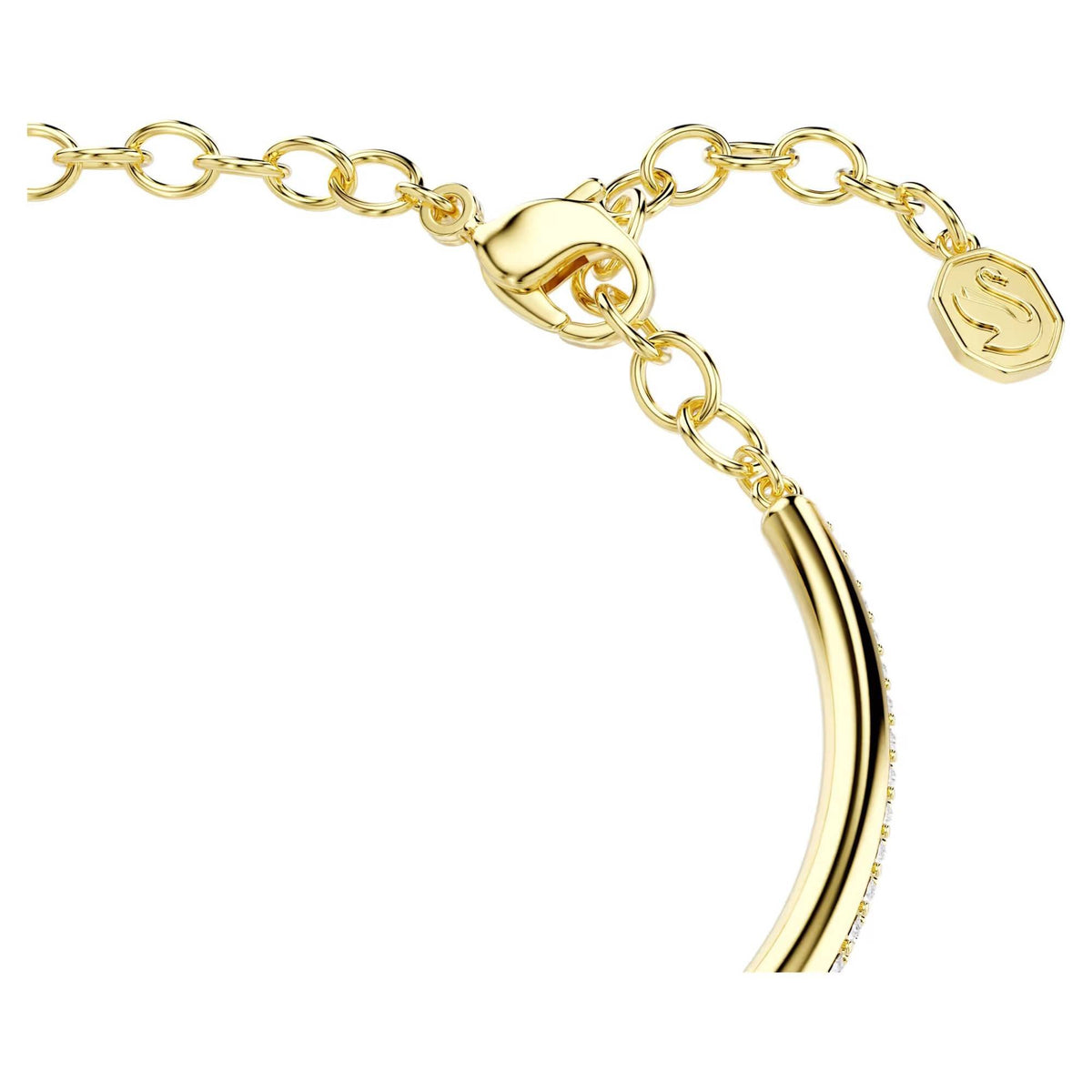 Swarovski Armreif Unisex Dextera Rundschliff Weiß Goldfarben 5743569
