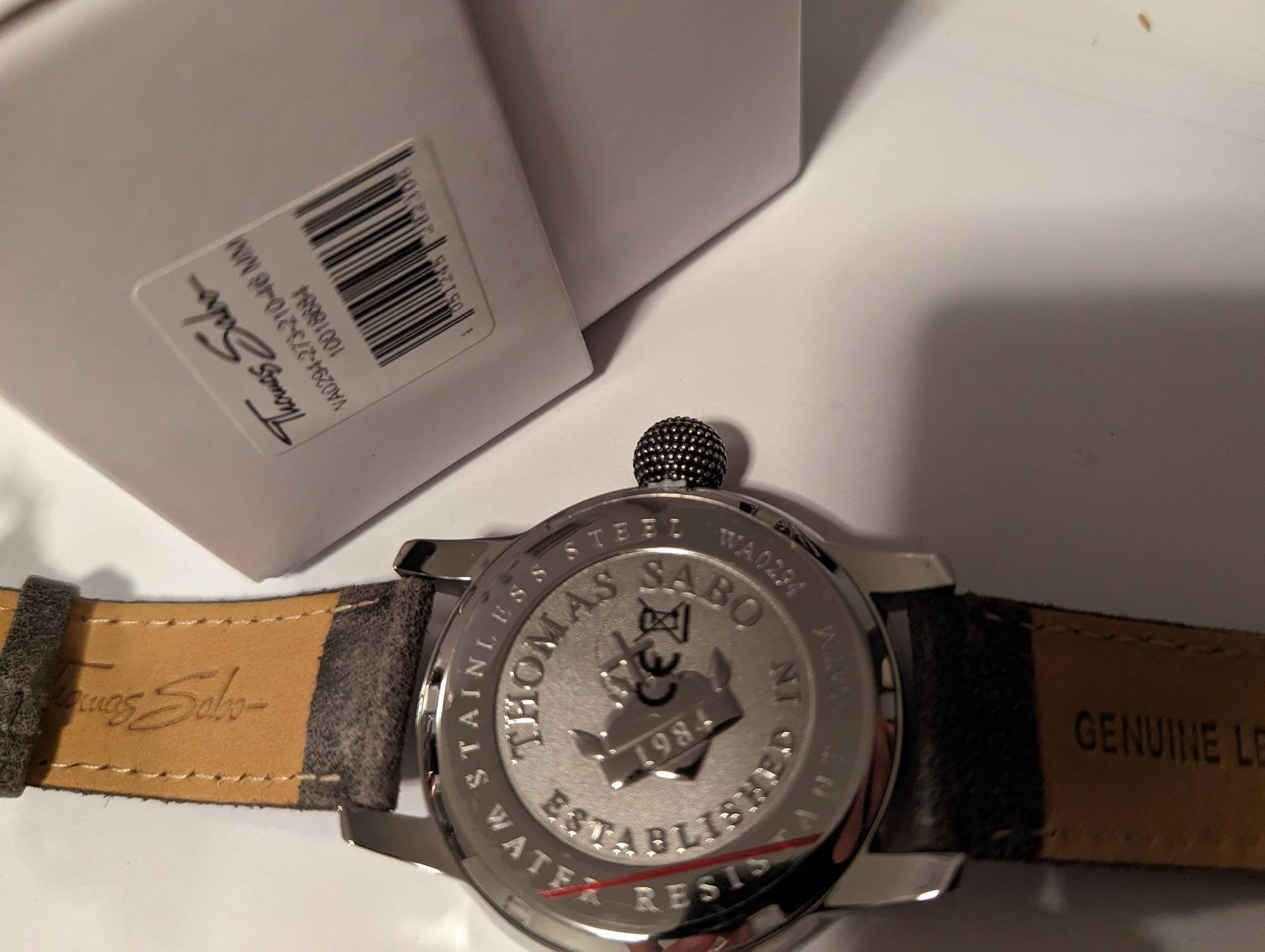 Thomas Sabo Herren Armbanduhr REBEL WITH KARMA 46 mm Armband Leder WA0294-273-210-46 MM