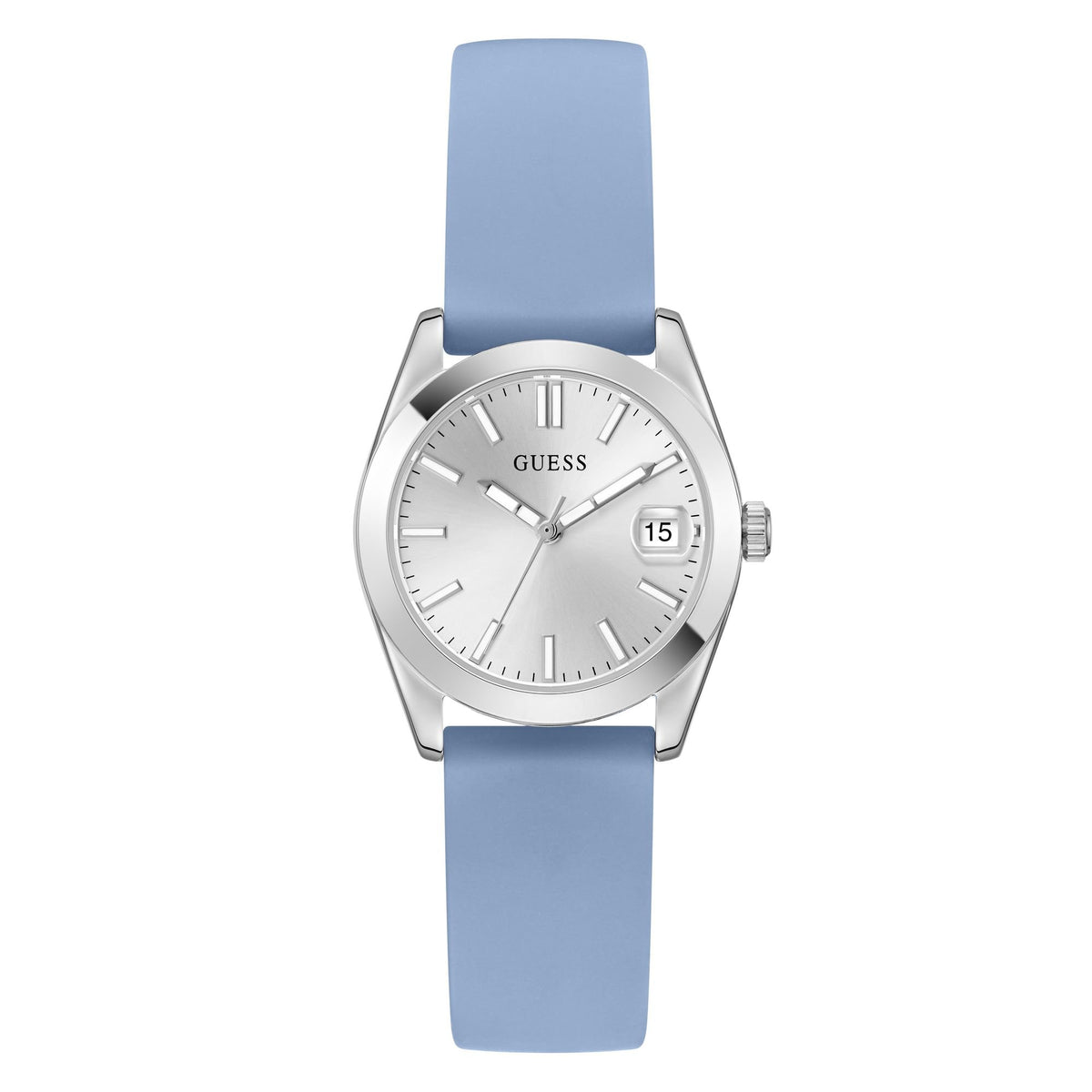 Guess Armbanduhr Damen Alice Silber Blau GW1033L1