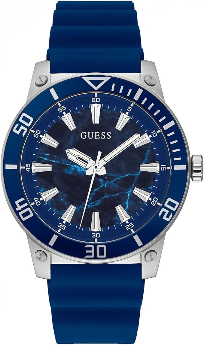 Guess Uhr Herren Active Navy Blau Silber GW0420G1 1535690