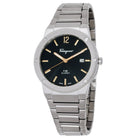 Salvatore Ferragamo Herrenuhr F 80 Classic Quarz Schwarz 41 mm SFDT02423