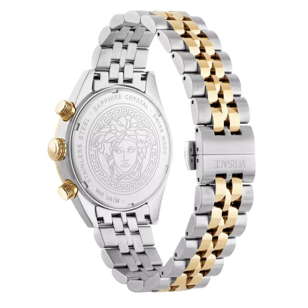 Versace Uhr Herren Chronograph Athletics Chrono Silber/Gold/Schwarz VEKJA0525