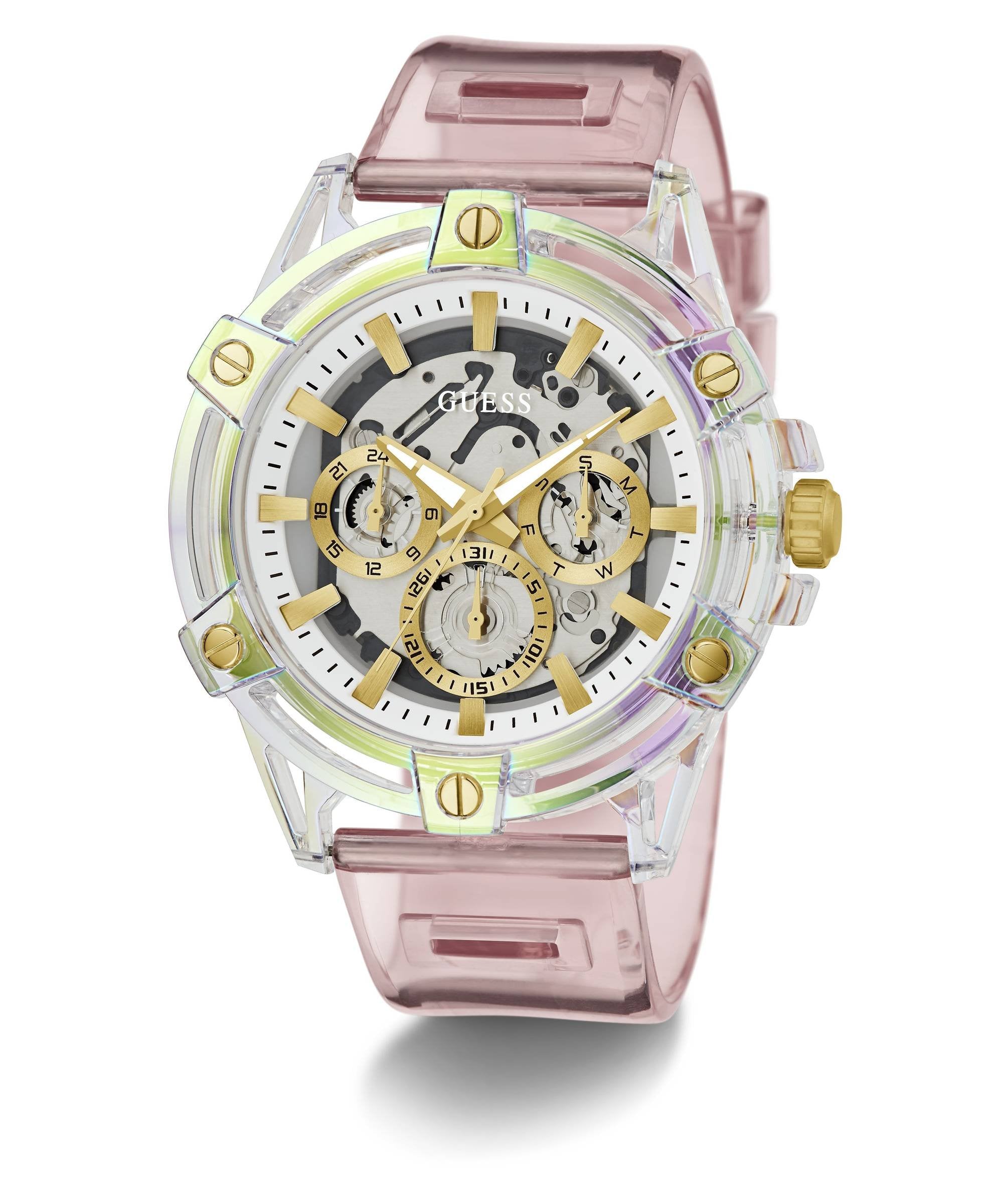 Guess Herren Armbanduhr rosa Tucker GW0806G4