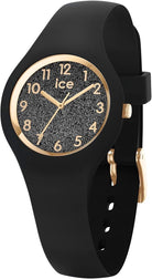 Ice-Watch - ICE glitter Black Numbers - Schwarze Damenuhr mit Silikonarmband - 015347 (Extra small)