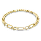 Swarovski Damen Halskette Dextera Statement, Gemischte Glieder, Weiß, Goldlegierungsschicht 5639332 S