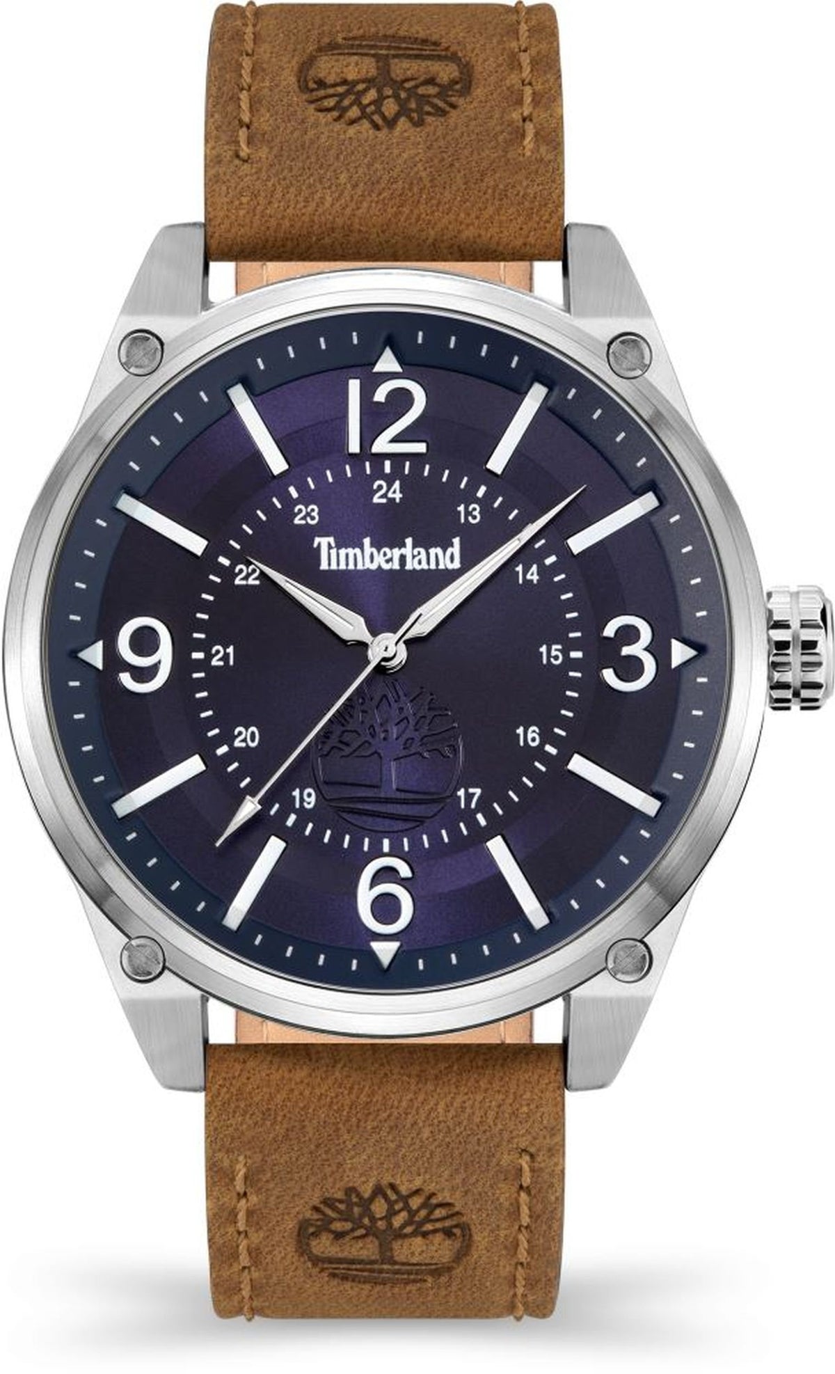 Timberland Analoguhr Herren Palmyra-Z Silberfarben Blau Braun TDWGA9000603M