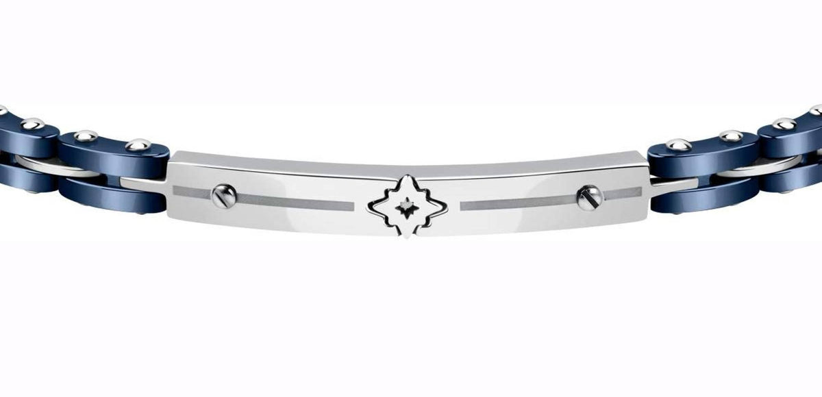 SECTOR Herren Armband CERAMIC BR. BLU CERAMIC & WIND ROSE 22CM
