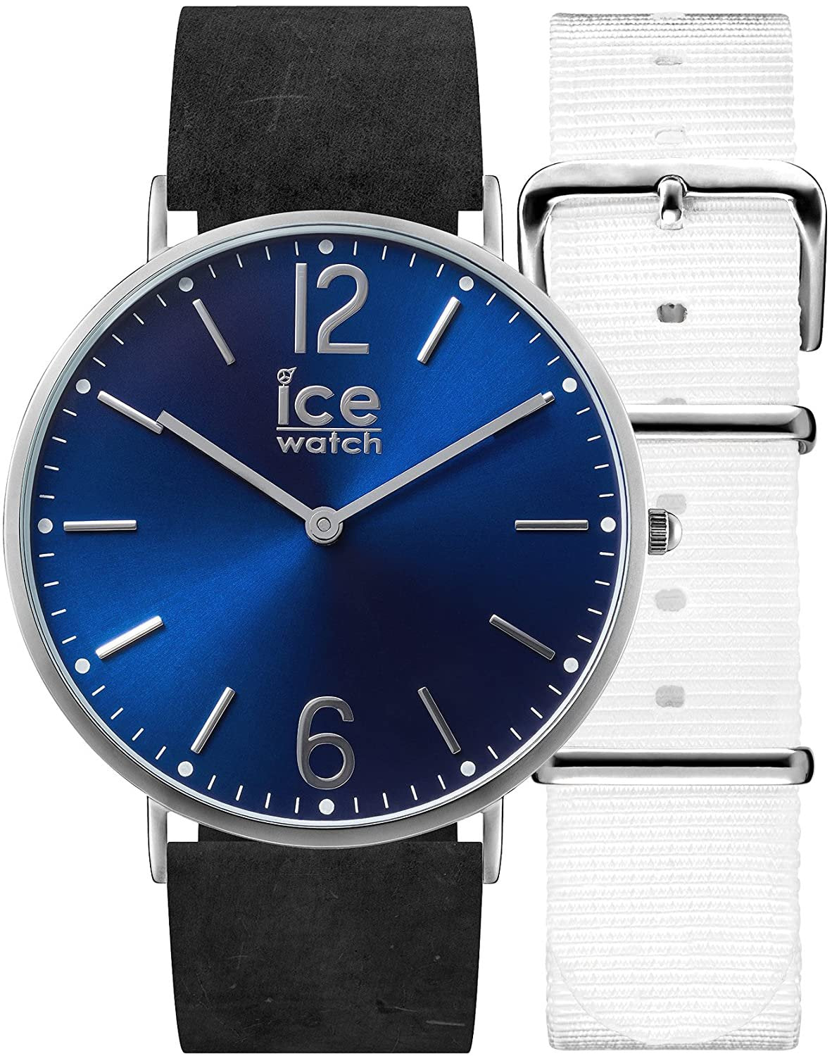 Ice-Watch Herren Armbanduhr ICE CITY 41MM 001371 Leder und Nylon Armband