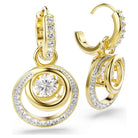 Swarovski Ohrringe Damen Hyperbola Weiß Gold 5738249