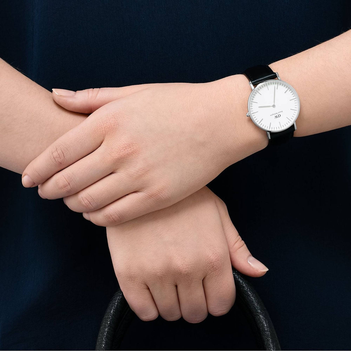 Daniel Wellington Analoguhr Damen Classic Sheffield Silberfarben Weiß DW00100053