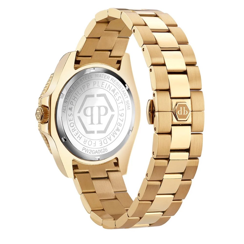 Philipp Plein Herrenuhr Aquastorm Goldfarben, Schwarz PW2GA0626