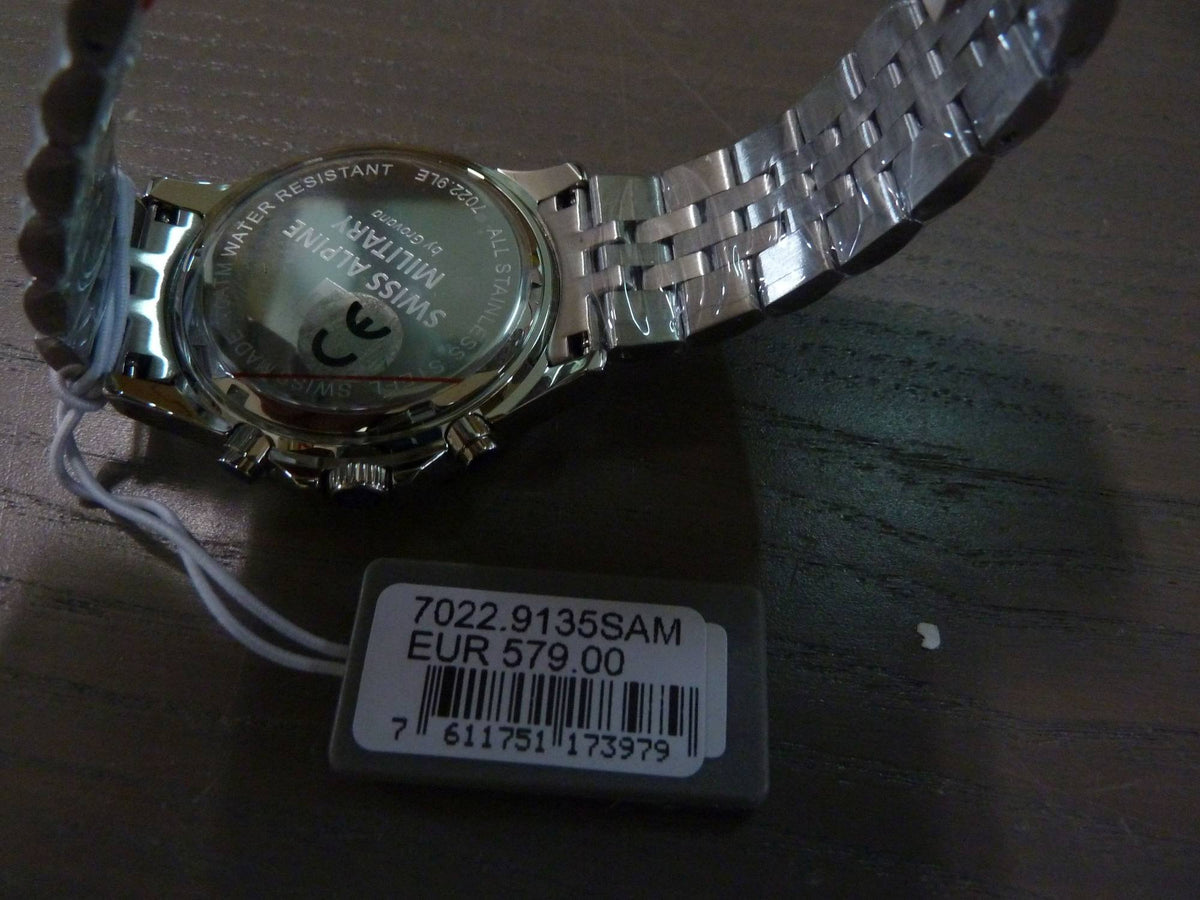 Swiss Alpine Military Herren Armbanduhr 42 mm Armband Edelstahl 7022.9135