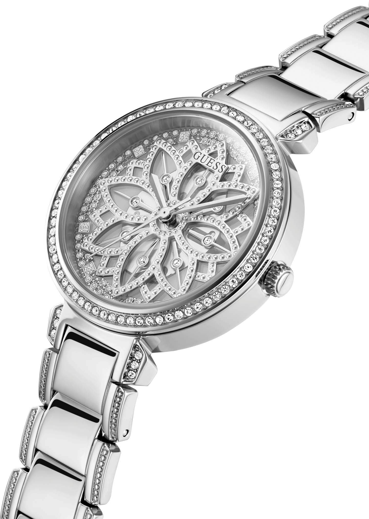 GUESS Damenuhr Quarzuhr GW0528L1  Edelstahlgehäuse und Armband