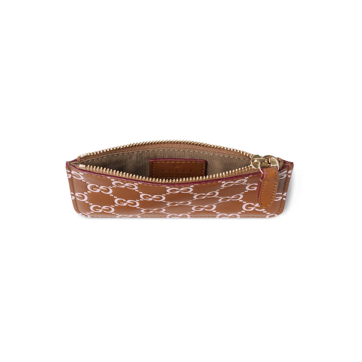 Gucci Schlüsselmäppchen Unisex GG Emblem Key Pouch Brown/Pink 847205-AAFNA-8849