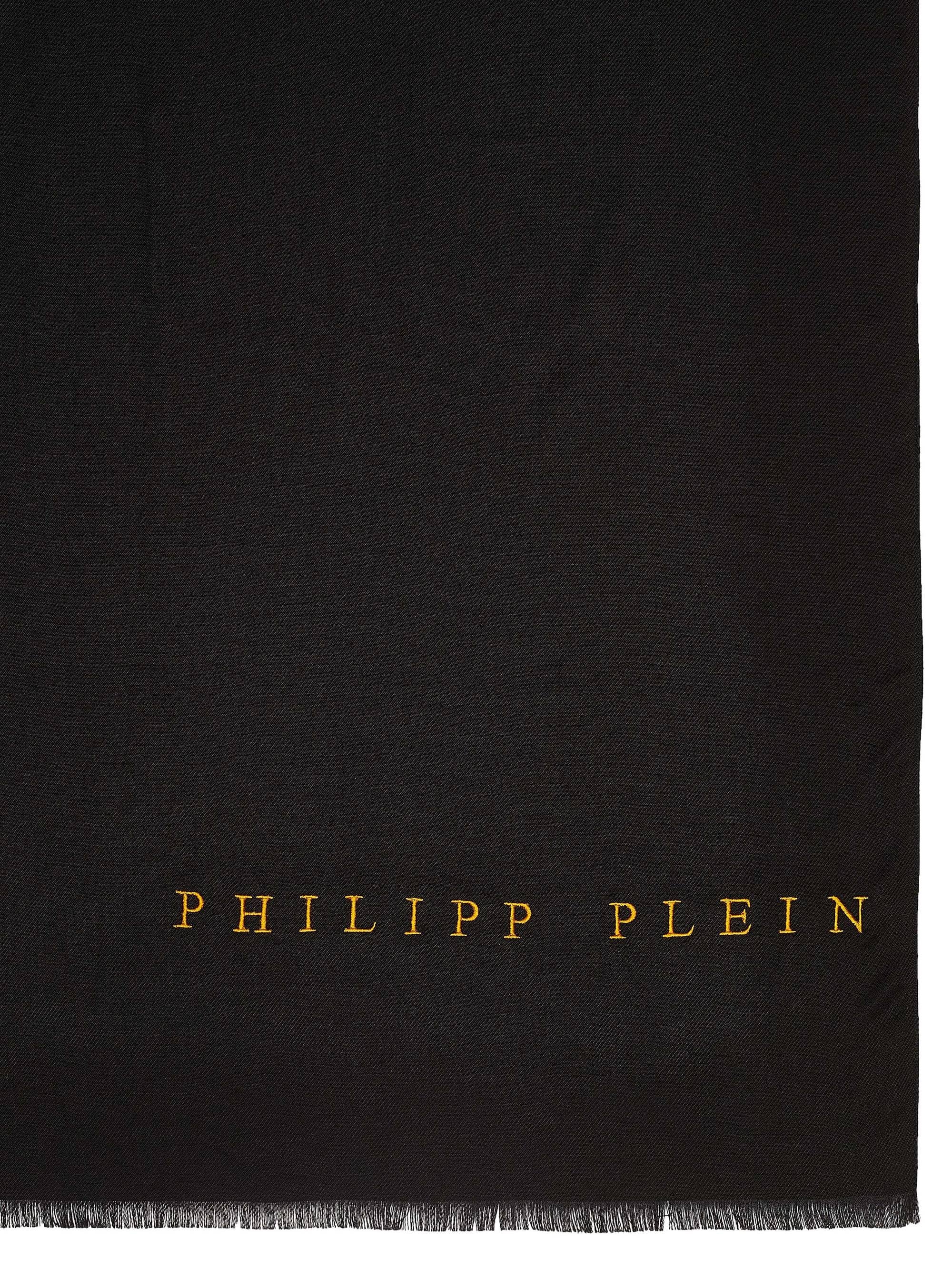 Philipp Plein Schal Halstuch Stola mit gesticktem Logo