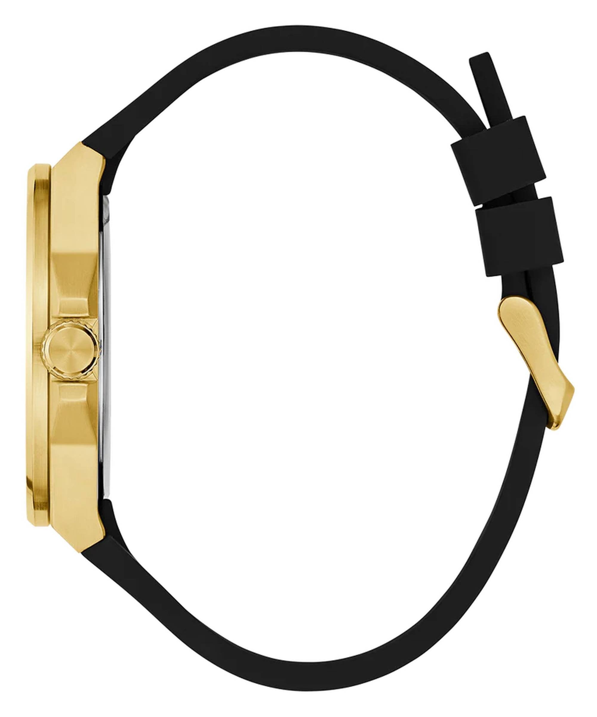 Guess Armbanduhr Herren Mens Black Gold Tone Analog Watch Bicolor GW0790G1