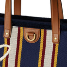 Gucci Tasche Unisex Embroidered Medium Canvas Tote Bag Blau Beige Rot Gelb 818771FAEF88796