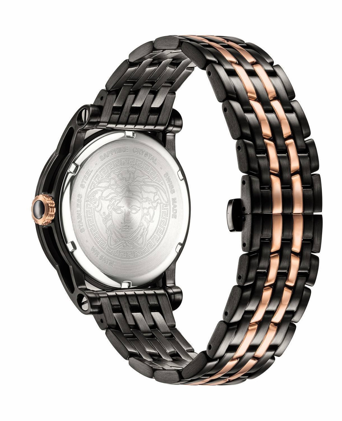 Versace Herren Armbanduhr PALAZZO EMPIRE schwarz, roségold 43 mm VERD01623