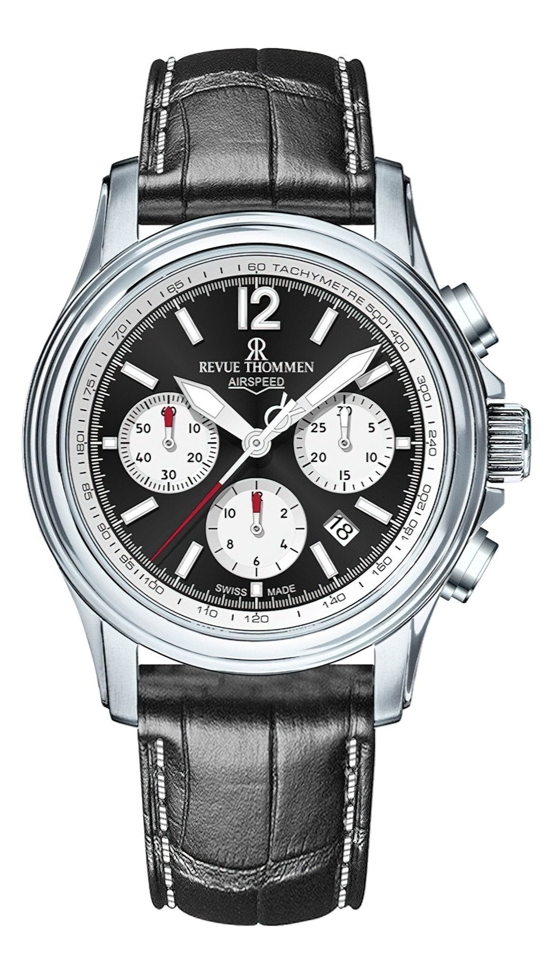 Revue Thommen Uhr Herren Air Speed Xlarge Schwarz Chronograph 16041.6337