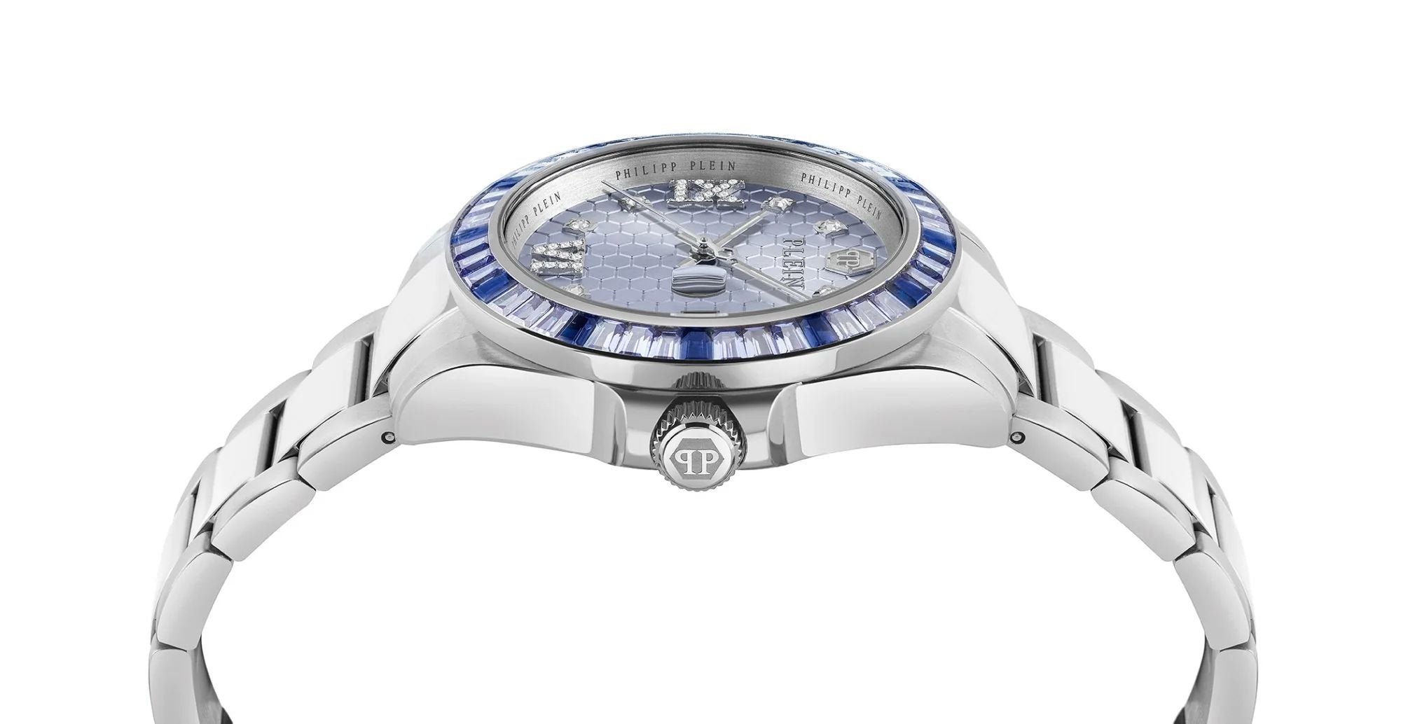 Philipp Plein Damenuhr Lady Empire PW2FA0125 Silber / Blau (Edelstahl)