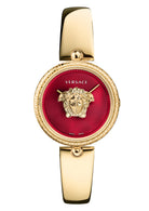 Versace Armbanduhr Damen Palazzo 34 Goldfarben Rot VECQ03525