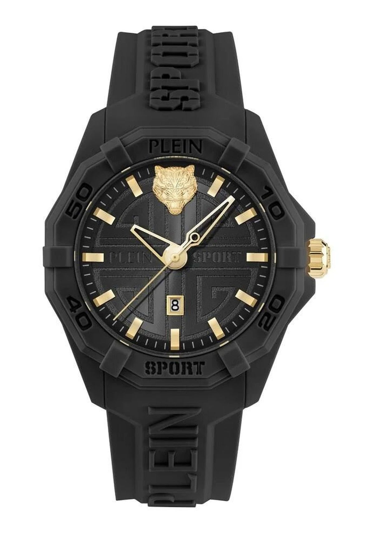 Plein Sport Damen Uhr Schwarz Fearless Analog Silikon PSQGA0125