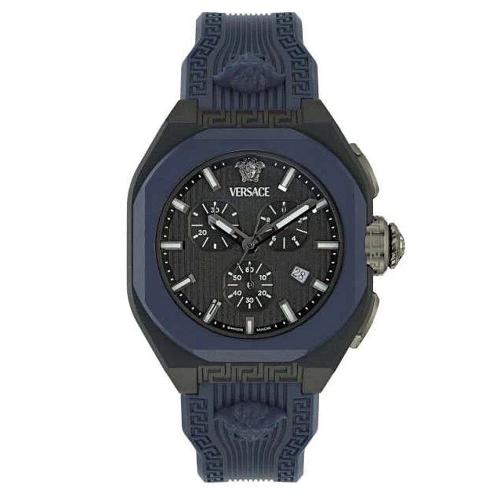Versace V‑Legend Chronograph Ökokeramik Blau/Schwarz VE9L00224