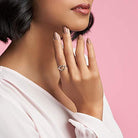 Pandora Damen-Partnerschaftsringe 925 Sterlingsilber mit '- Ringgröße 52 198613C00-52