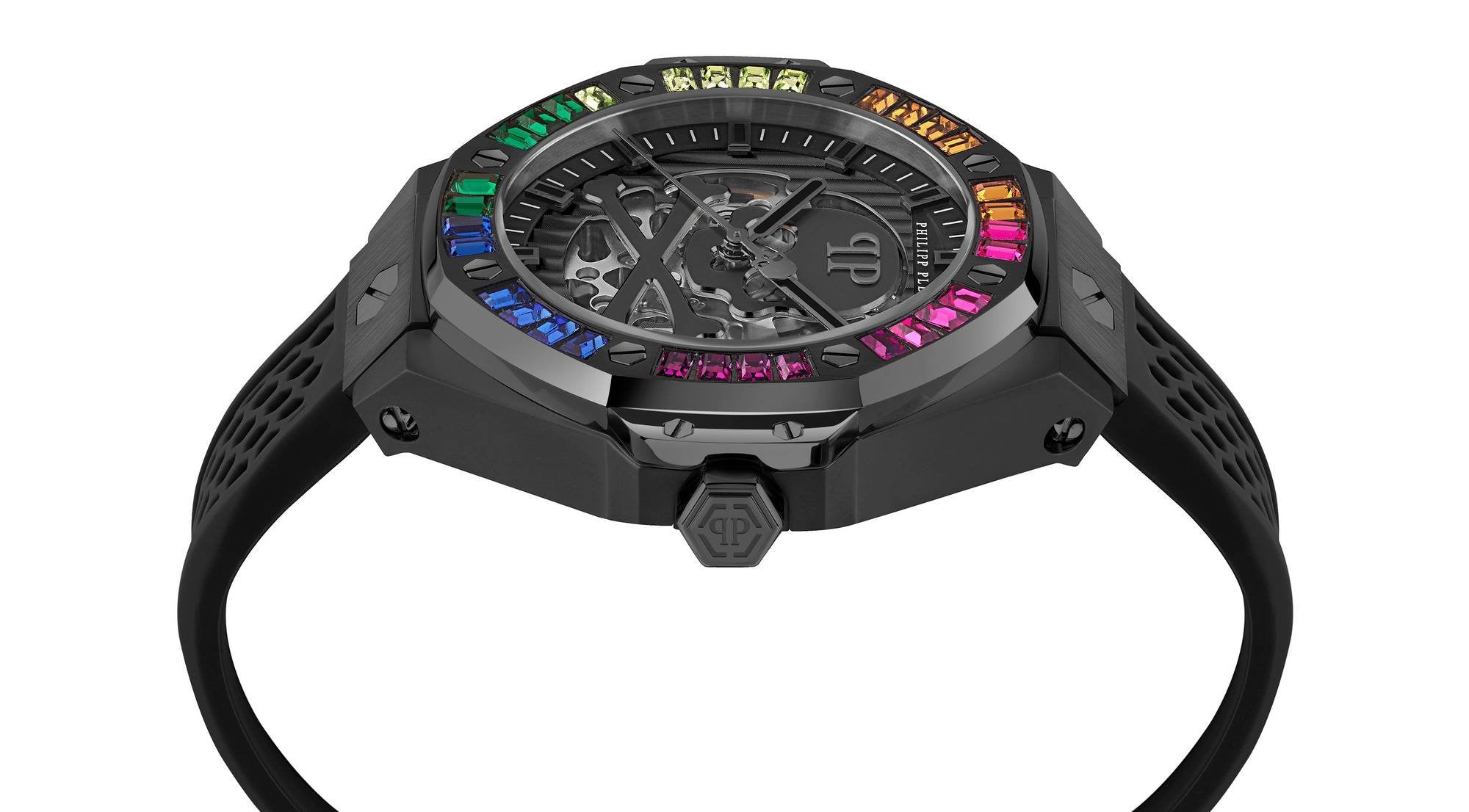 Philipp Plein Automatik Herrenuhr Plein $keleton Royal Rainbow