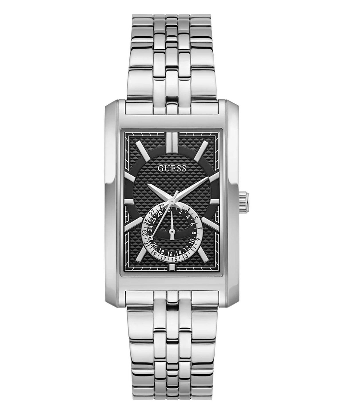 Guess Armbanduhr Damen/Unisex Hugh Schwarz Silber GW1125G1