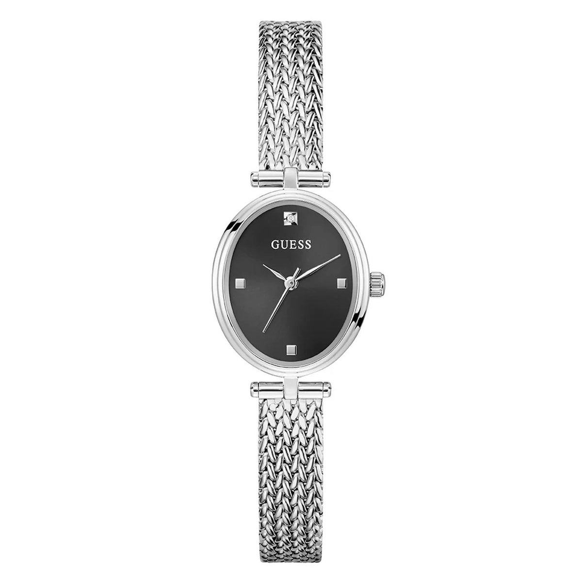 GUESS Damen Armbanduhr Ladies Ruby Silver Tone Analog Watch Silber GW0935L1