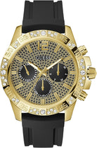 Guess Armbanduhr Herren Majestic Multifunktion Gold Schwarz GW0909G2