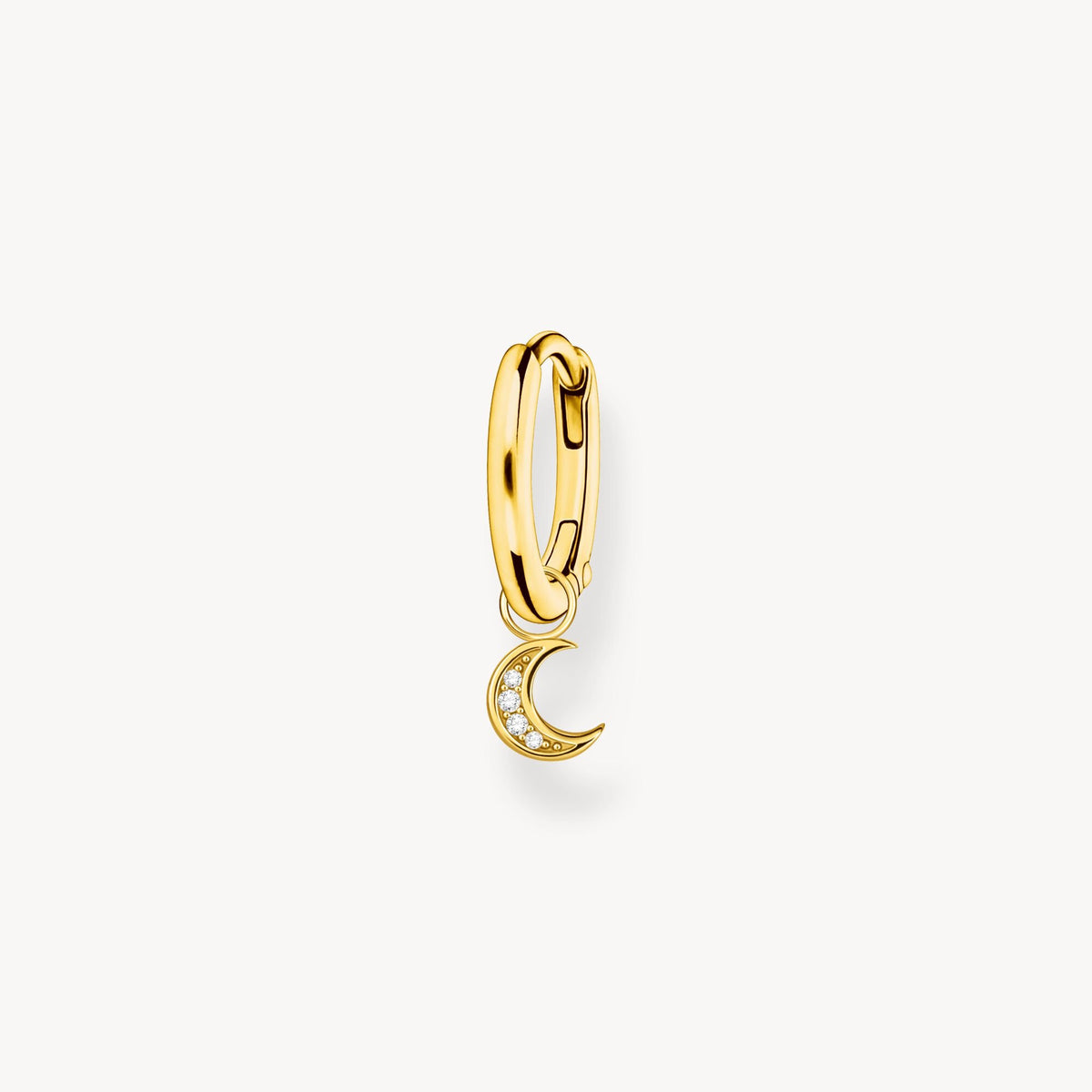 Thomas Sabo Creole Unisex Einzel Creole mit Mond Anhänger Silber Weiß CR708-051-14