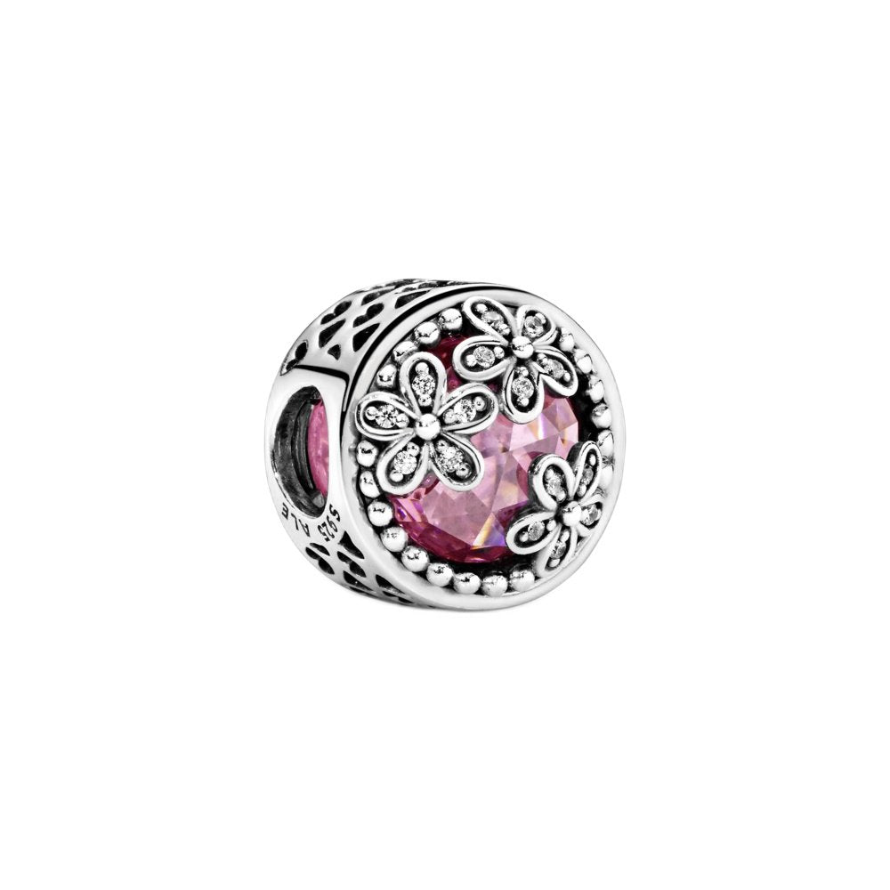 Pandora Charm Damen Funkelnde Gänseblümchen Silber Rosa 792055PCZ