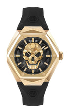 Philipp Plein Damen Uhr $KULL SPIKES LADY Schwarz / Gold PWADA0224
