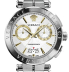 Versace Herren Chronograph Uhr Aion Weiß Silber VE1D02323