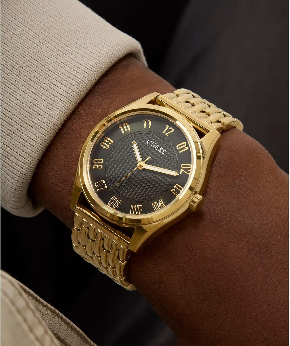 Guess Armbanduhr Herren Tate Analog Gold GW0895G2