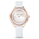 Swarovski Damenuhr Crystalline Aura Weiß, Roségoldfarben 5519453