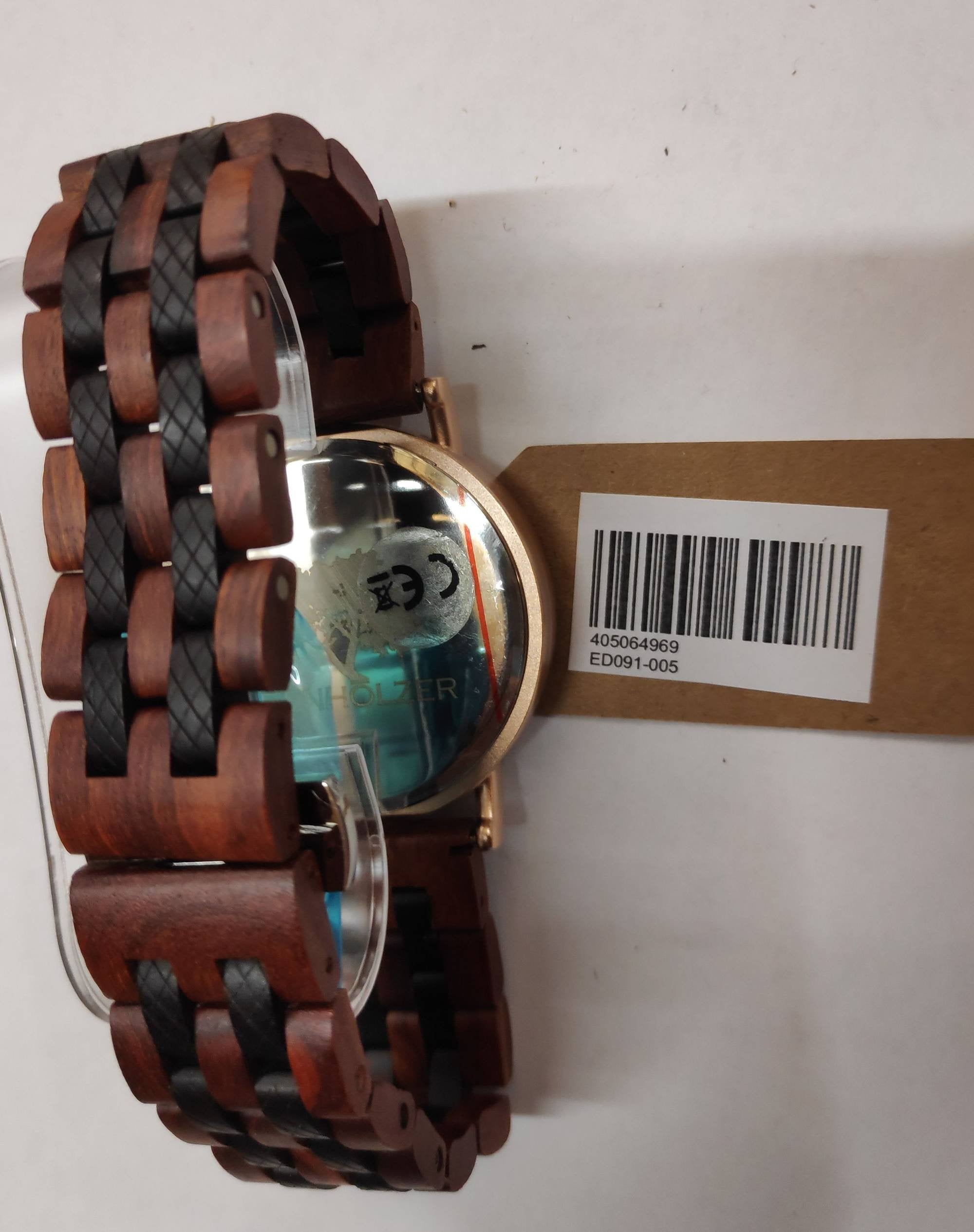 Edenhölzer Holzuhr Herren Armbanduhr Boracay Holzarmband ED091-005