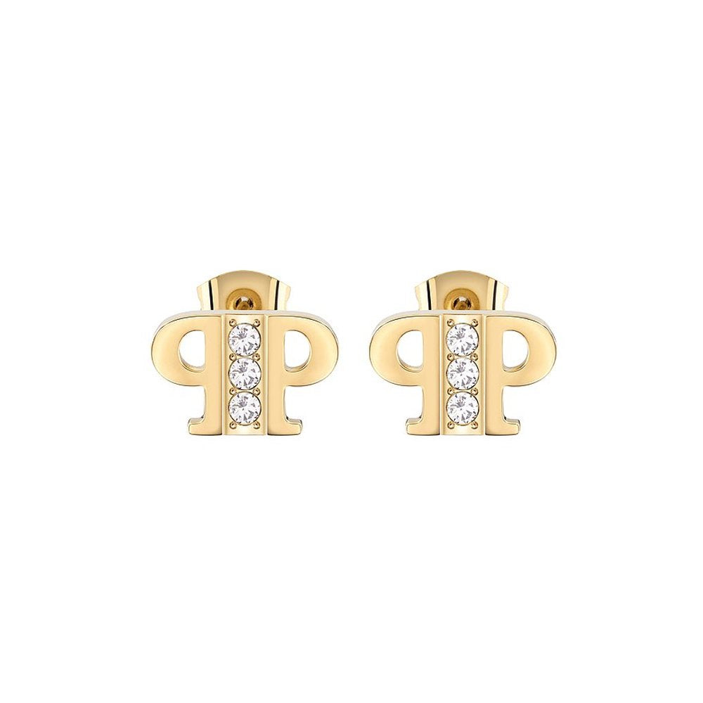 Philipp Plein Damen Ohrringe PP ELEMENTS Goldfarben, Weiß PJ4EA03EU