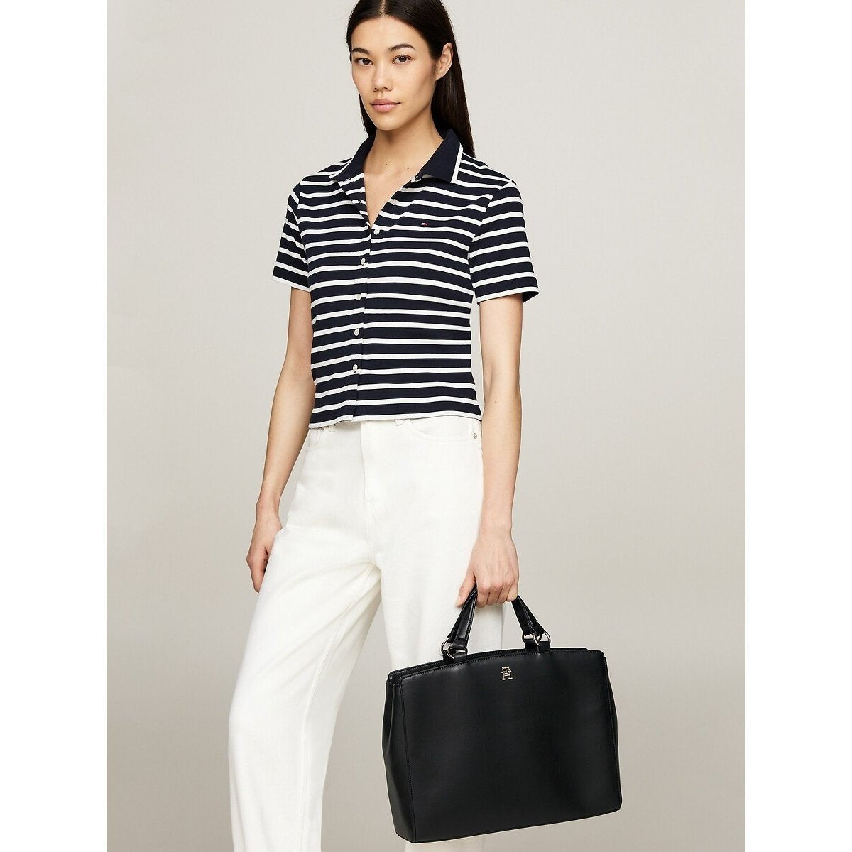 Tommy Hilfiger Schultertasche Damen BDS Schwarz AW0AW17020-BDS