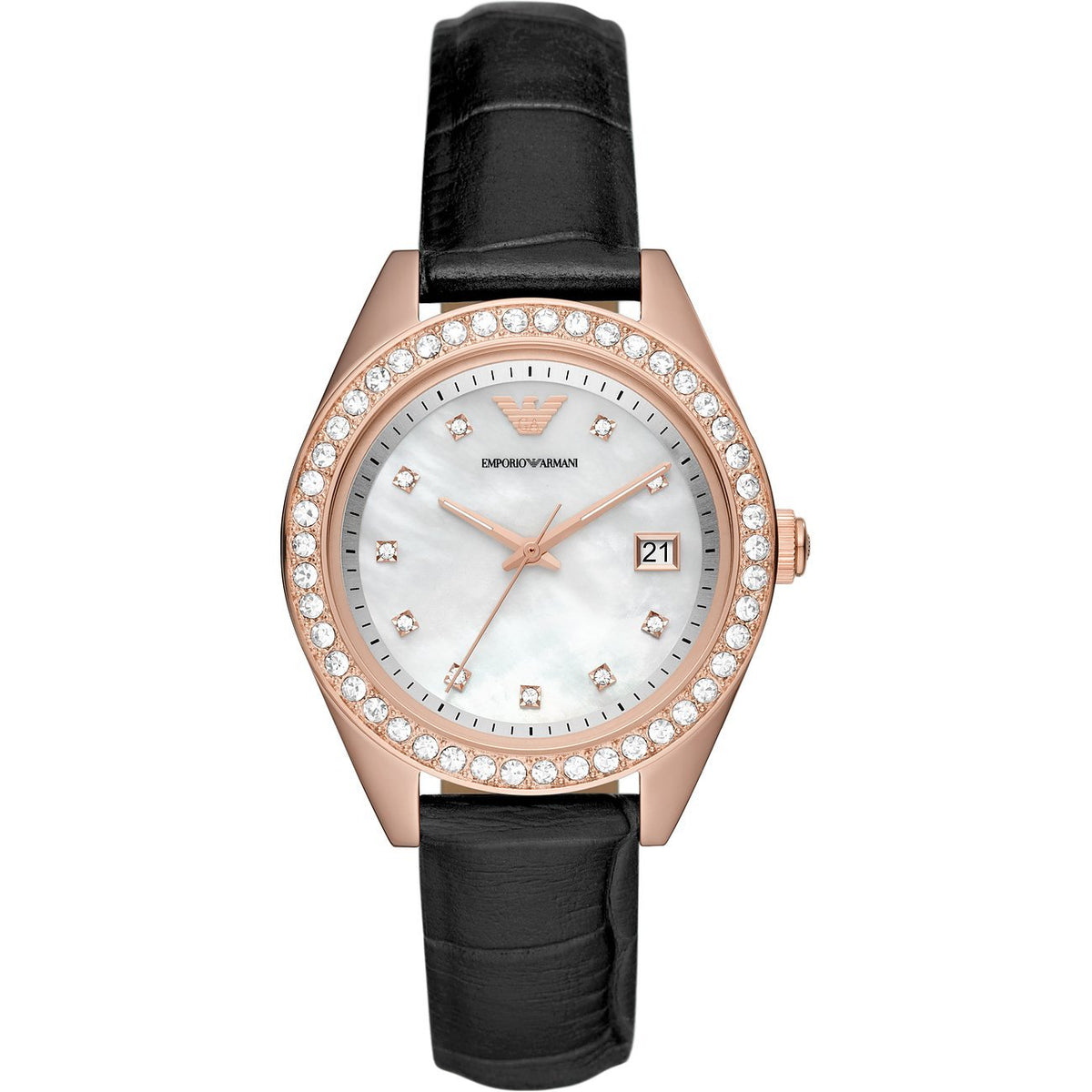 Emporio Armani Damen Armbanduhr Schwarz/Weiß AR11505