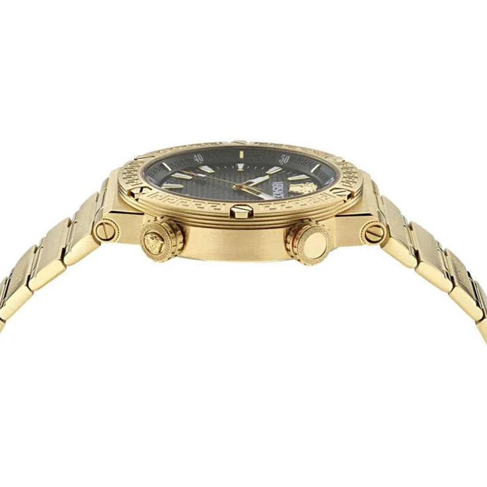 Versace Armbanduhr Herren Greca Logo Diver Gold/Schwarz VE8G00624