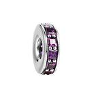 PANDORA Damen-Bead-Zwischenelement Violettfarbene Unendlichkeit 925 Silber Kristall pink - 791724NRP