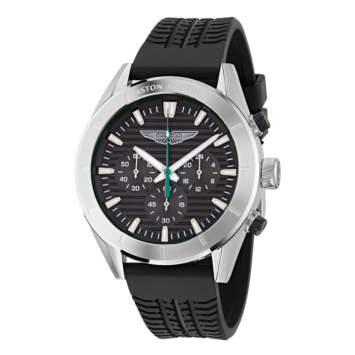 Aston Martin Herren Armbanduhr AML Icon mit austauschbaren Armband und Gehäuse 45 mm Schwarz Edelstahl MTIB1F501
