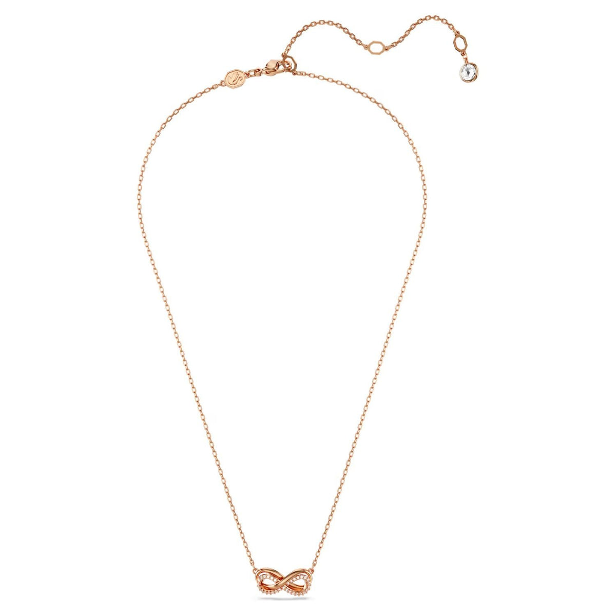 SWAROVSKI Damen Unendlichkeits Anhänger Weiß Rosegold HYPERBOLA 5684084